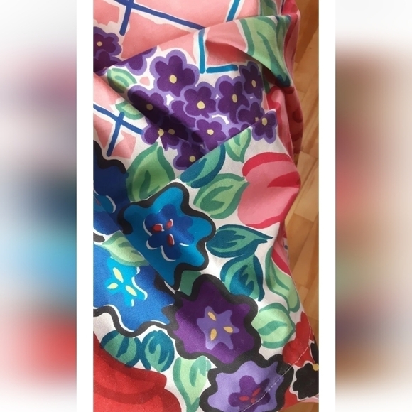 VTG MARTEX WEST POINT PEPPERELL no iron percale TWIN flat sheet FLORAL Garden - Picture 5 of 8